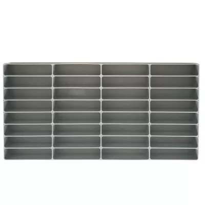 aufbewahrungsschale, organisationsfach, schubladenbehälter, metall, grau
