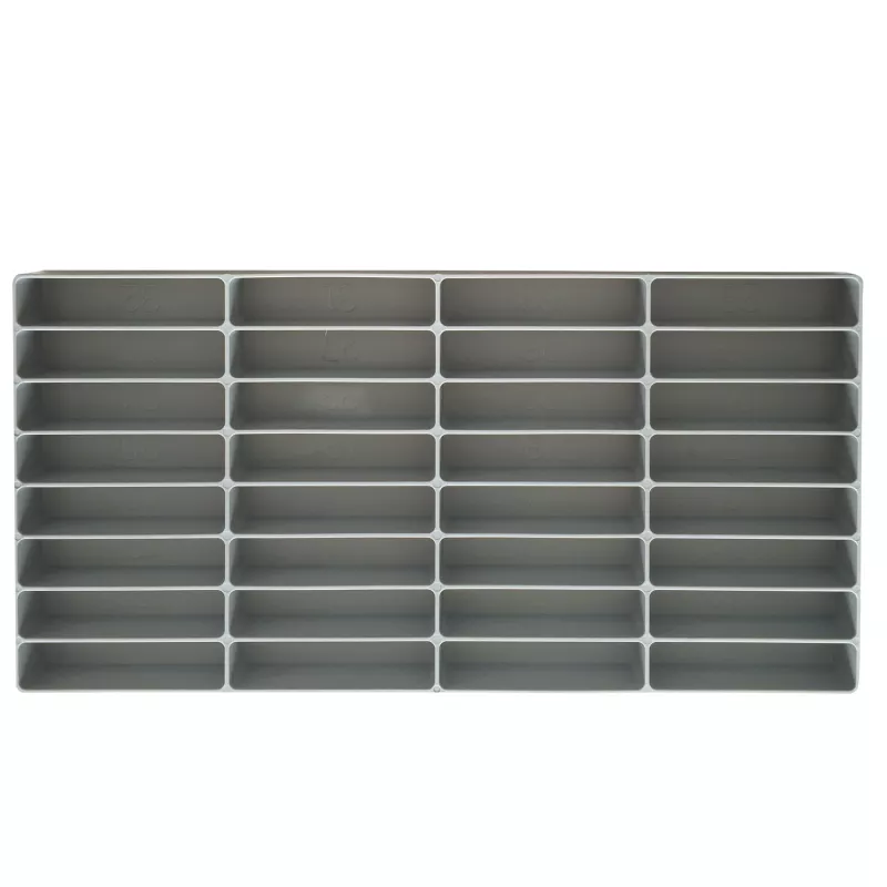 aufbewahrungsschale, organisationsfach, schubladenbehälter, metall, grau