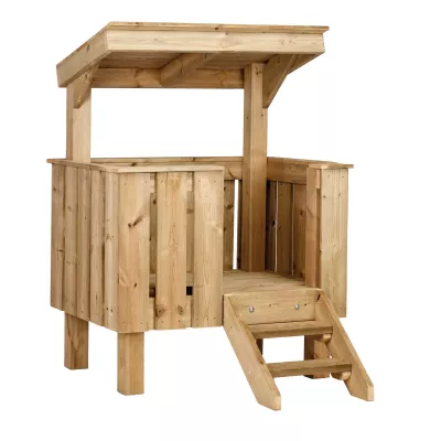 Spielturm, Holzspielhaus, Kletterturm, Holzhaus, Holztreppe