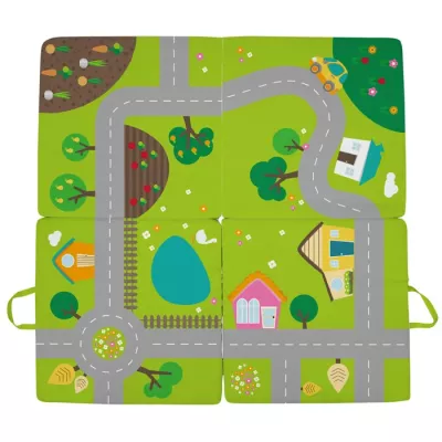 Spielmatte, Kinderteppich, Straßenmuster, Landschaft, Spieltischauflage