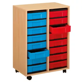 Materialschrank - 16 flache Boxen