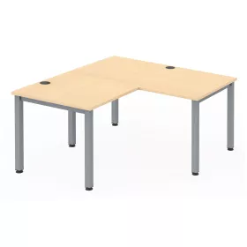 Flexeo® Schreibtisch, Breite 140 cm, mit Anbau