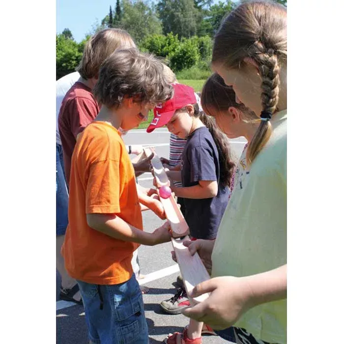 Kinder, Gruppe, Outdoor, Wasserflasche, Hut