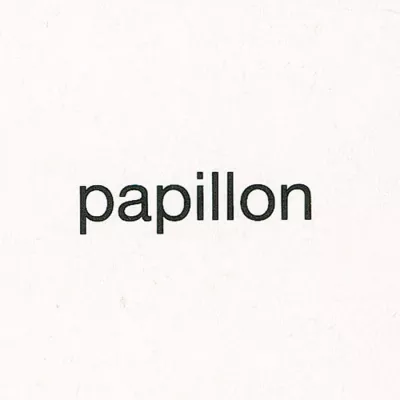 papillon, text, logo, white, black