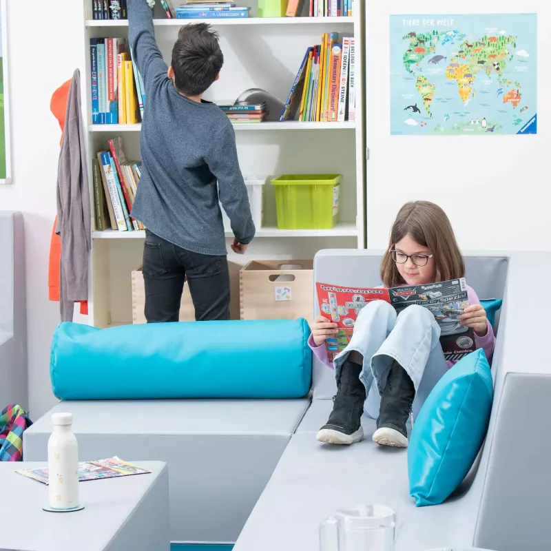 Kinderzimmer, Bücherregal, Lesen, Sessel, Kinder
