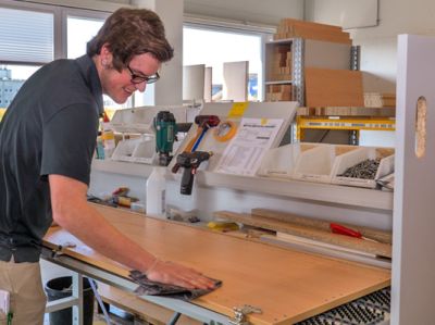 Arbeitsbank, Holz, Schleifen, Werkzeuge, Werkstatt