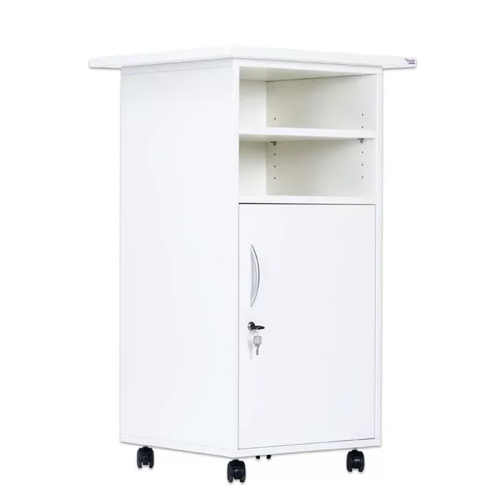 Schrank, Rollcontainer, Küchenschrank, Weiß, Rollen
