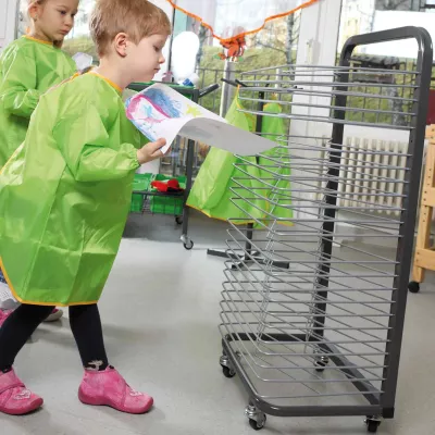 Kinder, Kunst, Roterwagen, Pappe, Malerei