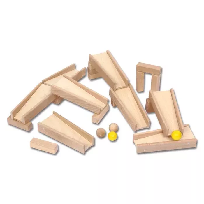 Holzbausteine, Hölzerne Bausteine, Jenga-ähnliches Spiel, Holzspielzeug, Kugeln