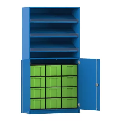 Flexeo® Schrank mit Schrägablagen, 190 x 94,4 cm