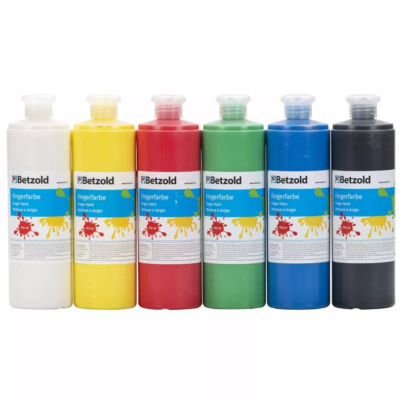 Fingerfarbe, Farbpalette, Kunstfarben, Acrylfarben, Flaschen-Set