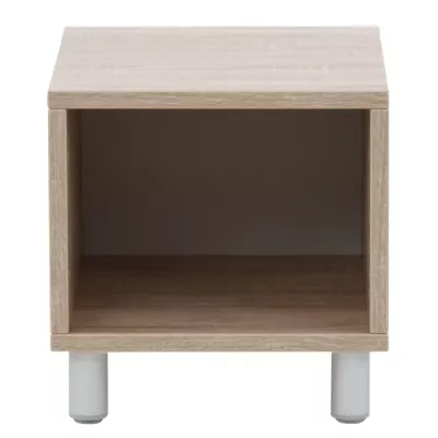 Nachttisch, Holz, Offene Box, Kufenbeine, Naturholzoptik