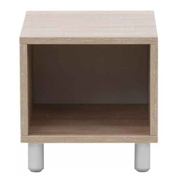 Nachttisch, Holz, Offene Box, Kufenbeine, Naturholzoptik