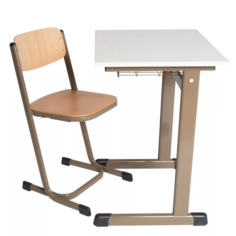 Schulstuhl, Schreibtischstuhl, Schreibtisch, Schulmöbel, Holz