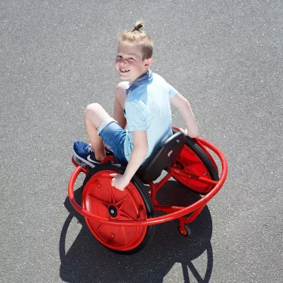 Kinderrodelstuhl, Rollstuhl, Rot, Kinderfahrzeug, Outdoor