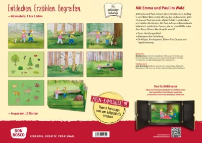 Kinderbuch, Wald, Tiere, Szenen, Karten