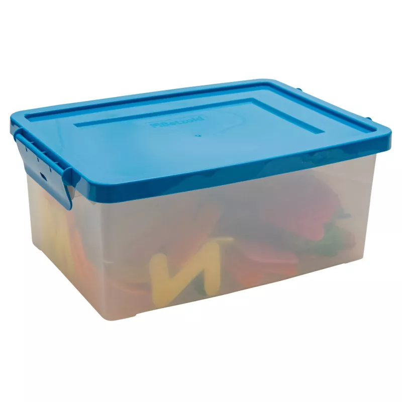 Kunststoffbox, Aufbewahrungsbox, 透明容器, blaues Deckel, sortierbox
