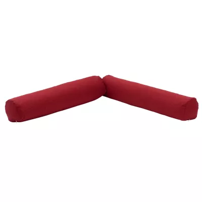 Kissenrolle, Rückenstütze, Sofakissen, Bezug rot, Nackenrolle