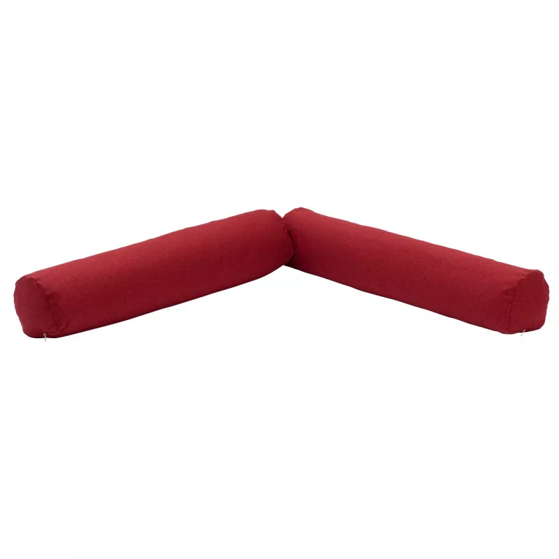 Kissenrolle, Rückenstütze, Sofakissen, Bezug rot, Nackenrolle