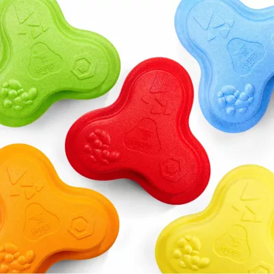 Spielzeug, Kauspielzeug, Hundespielzeug, Farbige Knochenform, Gummi-Buttelchen