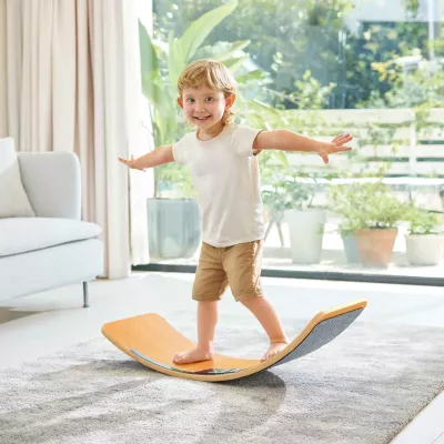 Kinderbalancierbalken, Balanceboard, Holzboard, Wohnzimmer Spielzeug, Bewegungsspiel