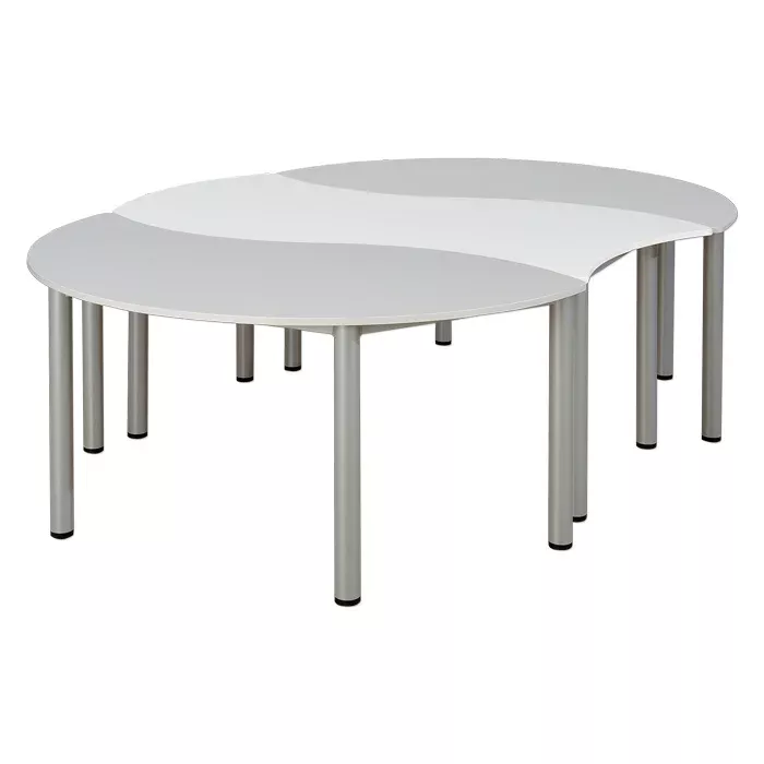 runderessisch, tisch, tischplatten, metallbeine, klapptisch