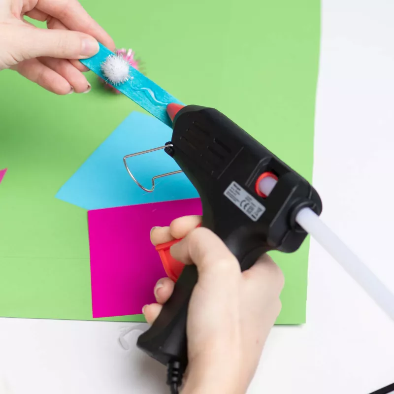 Heißklebepistole, Kleber, Bastelzusatz, Farbpapier, Kunstprojekt