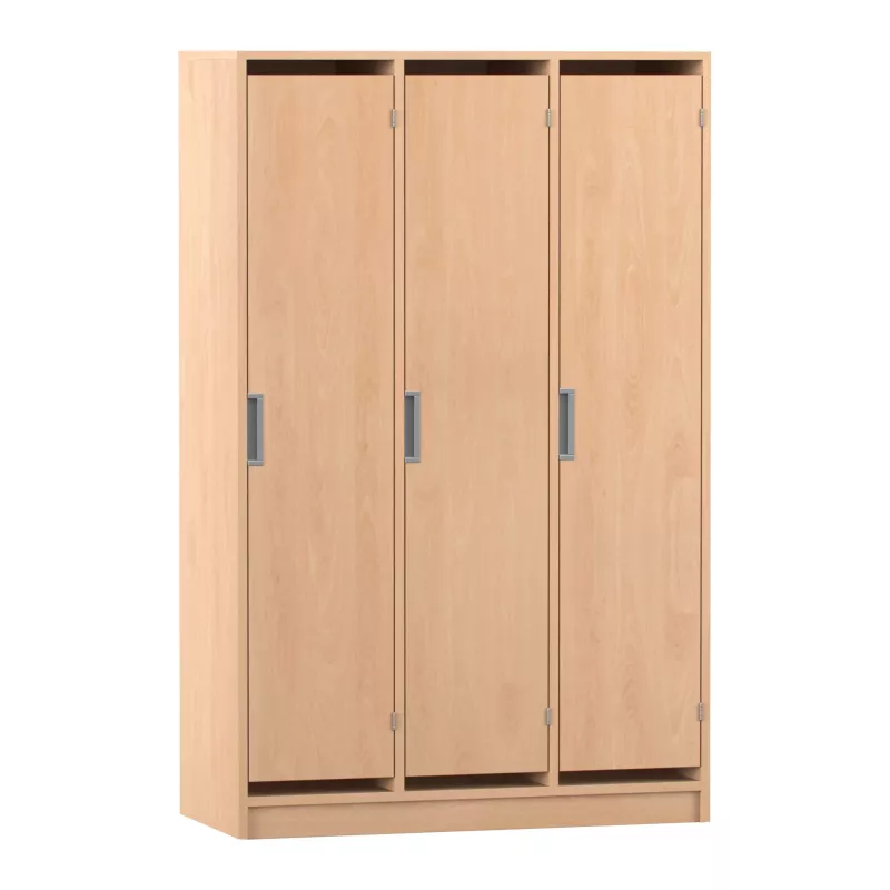 Schrank, Kleiderschrank, 3-türig, Holzoptik, Griffleiste