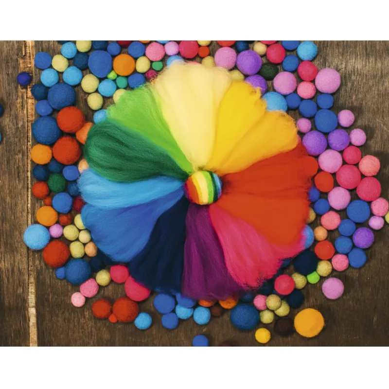 bunte Wolle, Pompon, Filzkugel, Kunstfaser, Spielzeugdeko