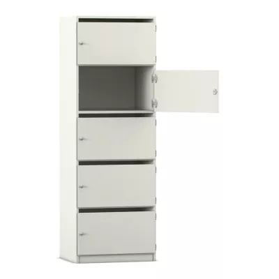 Metallschrank, Aktenschrank, Stahl, Weiß, Schubladen