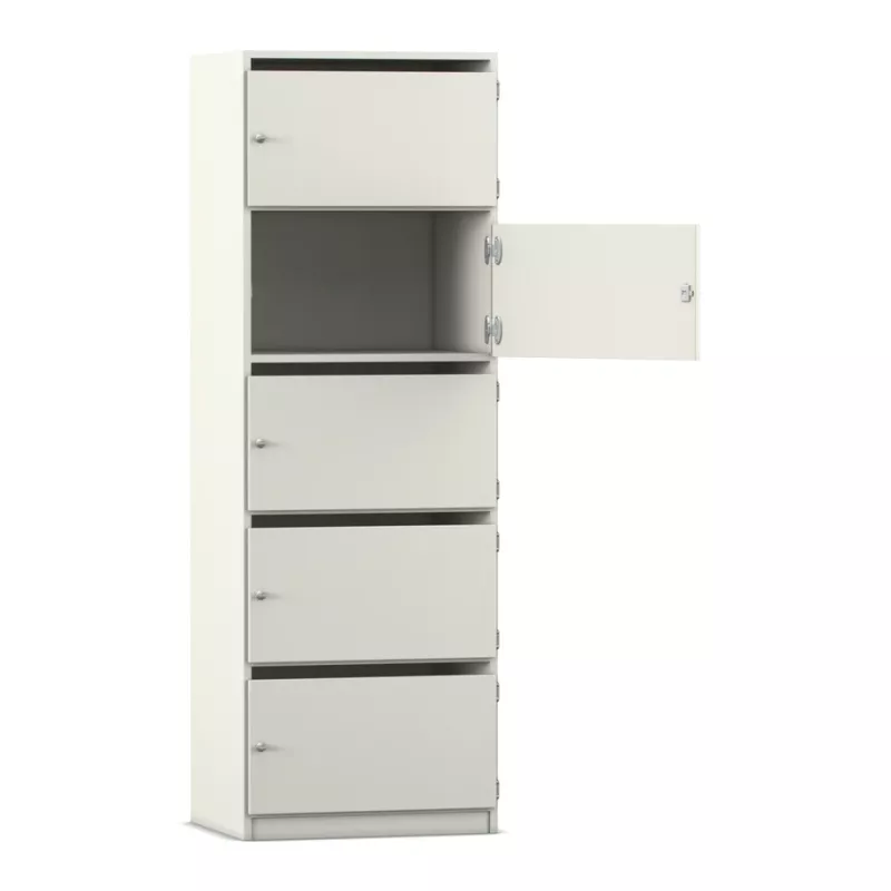 Metallschrank, Aktenschrank, Stahl, Weiß, Schubladen