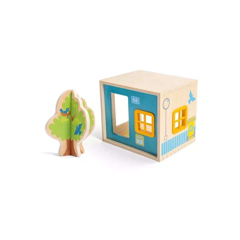 Holzspielzeug, Kleines Haus?, Kinderspielzeug, Baum Holzpuzzle, Miniaturhaus