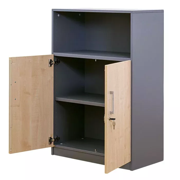 Schrank, Türschrank, Holzoptik, Metallschrank, Aufbewahrung