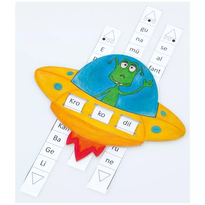 Spielzeug, UFO, Rakete, Alien, Lesehilfe