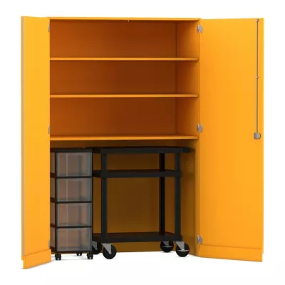 Garagenschrank ohne Mittelwand und 4 hohen Boxen