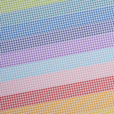 Gingham-Muster, Gingham-Stoff, Karomuster, Farbenfroher Stoff, Textilmaterial