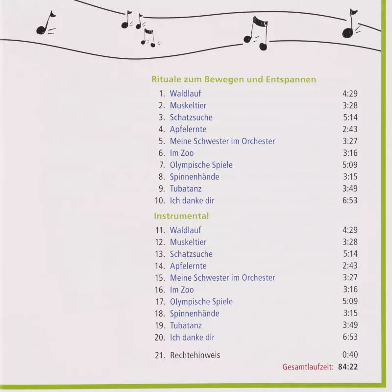 musik, CD, Backcover, Instrumental, Playlist