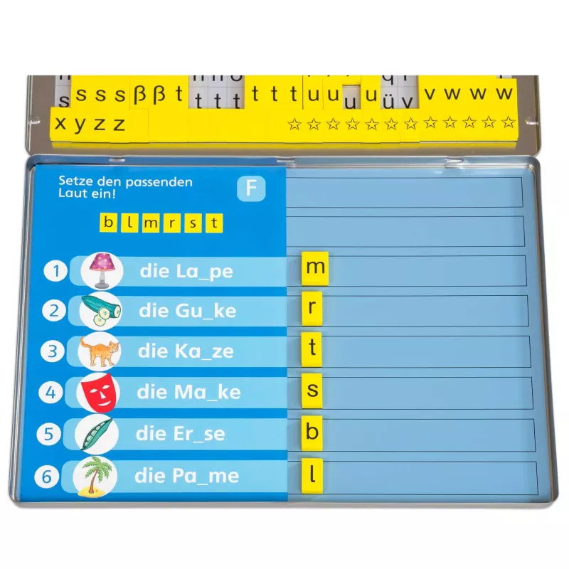 Lernspiel, Buchstaben, Alphabet, Buchstabensteine, Deutsch lernen