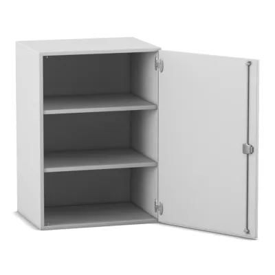 Schrank, Hängeschrank, Regal, Dreistufiger Innenraum, Metall-/Stahloptik