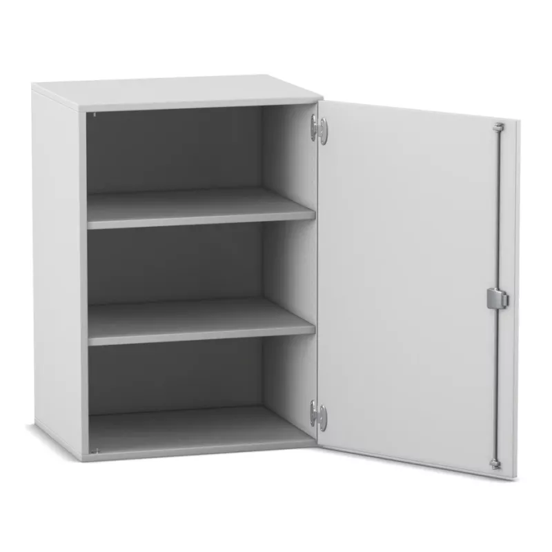 Schrank, Hängeschrank, Regal, Dreistufiger Innenraum, Metall-/Stahloptik