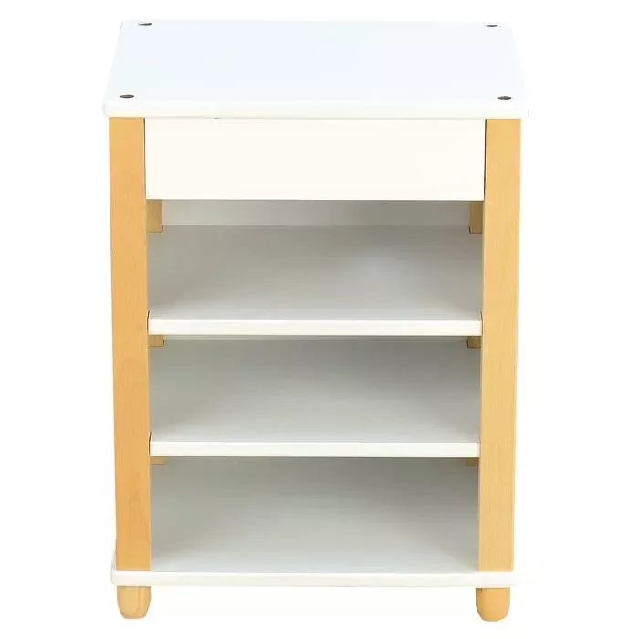 Beistelltisch, Hölzerne Beine, weiß, Regal, Schrank
