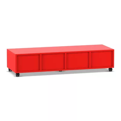 box, schrank, aufbewahrung, rot, rollenbasis
