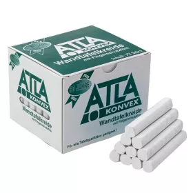 ATLA Schulkreide, staubarm, 72 Stück, Ø 12 mm, weiß