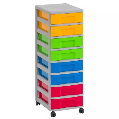 Aufbewahrung, Schublade, Rollschrank, Kasten mit Rollen, Farben-Set