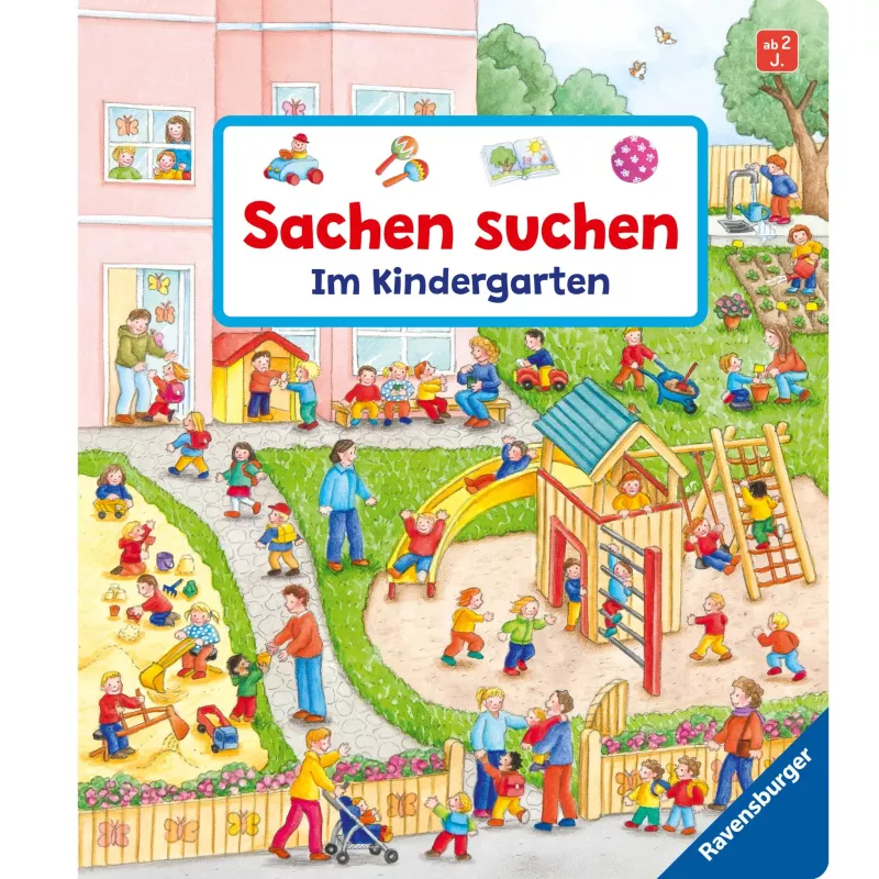 Kindergarten, Playground, Kinder, Sandkasten, Rutsche