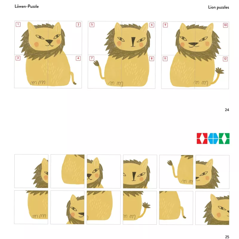 Löwe Puzzle, Löwe, Tier, Puzzle, Kinder