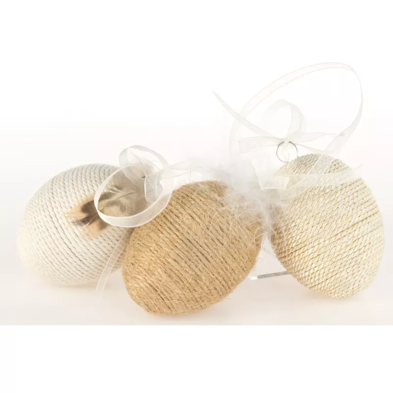 Christbaumschmuck, Weihnachtskugeln, Jute, Sisal, Spitze