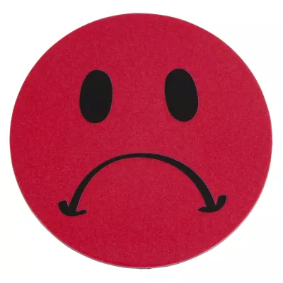 Kissen, Rot, Gesicht, trauriges Gesicht, Emoticon