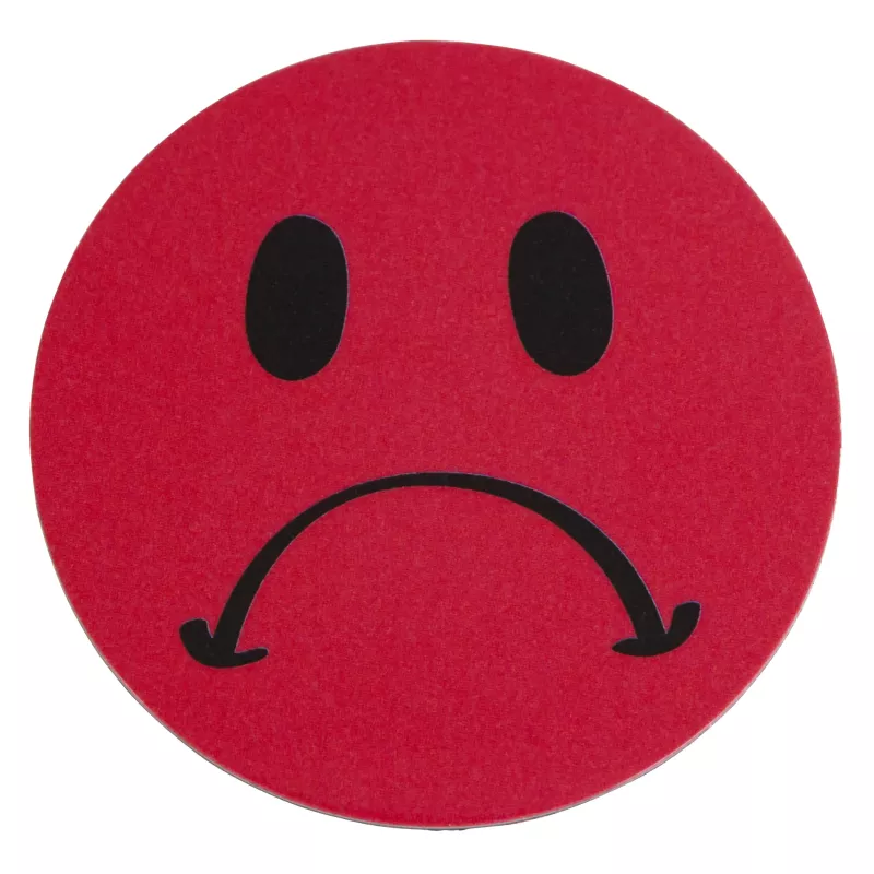 Kissen, Rot, Gesicht, trauriges Gesicht, Emoticon