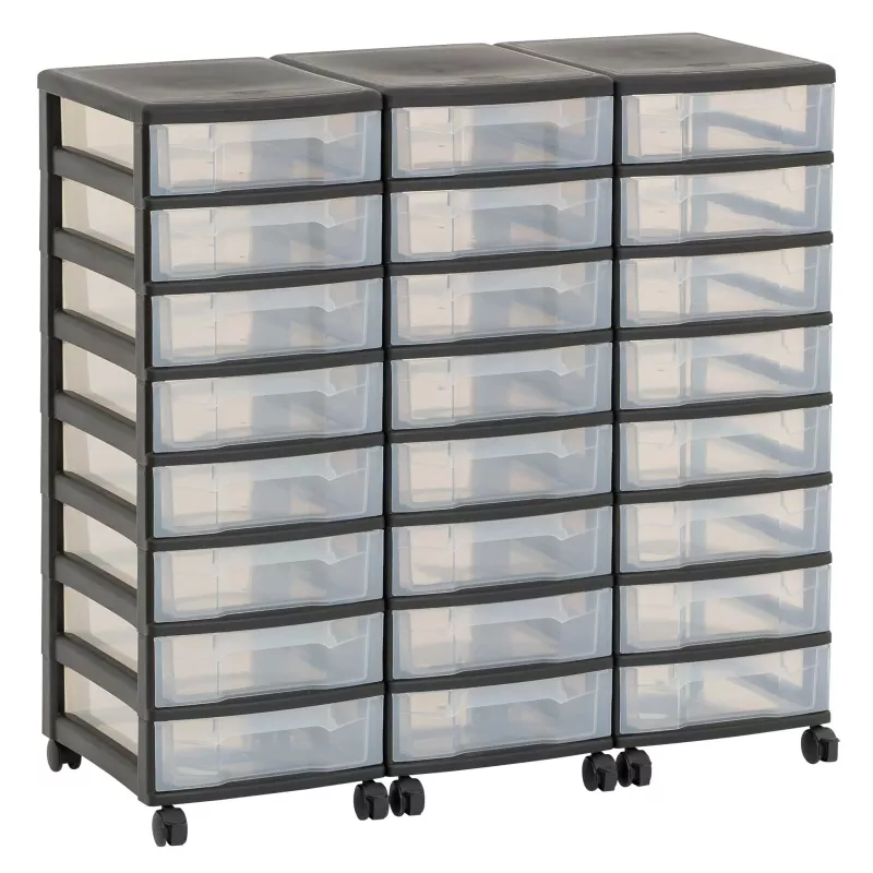 Aufbewahrung, Schubladenbox, Kunststoffbehälter, Rollbar, Schubladen
